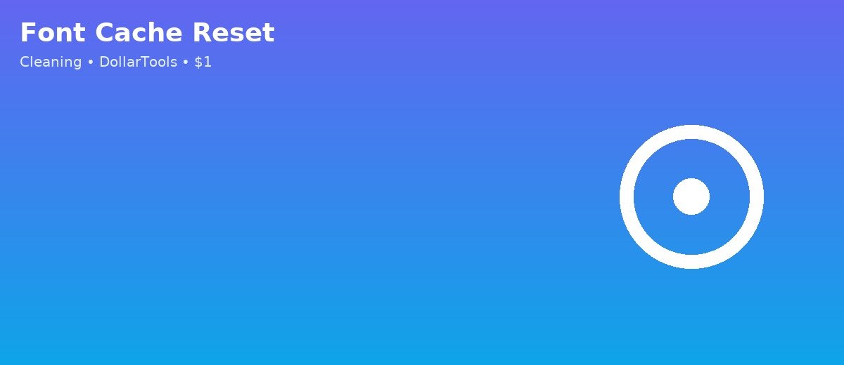 Font Cache Reset banner