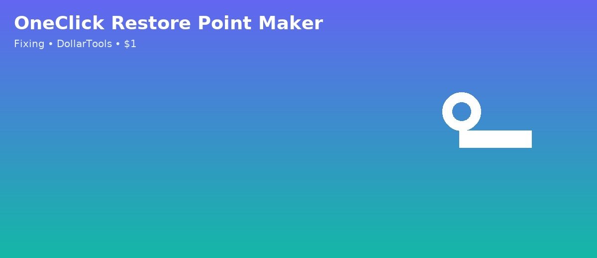 OneClick Restore Point Maker banner