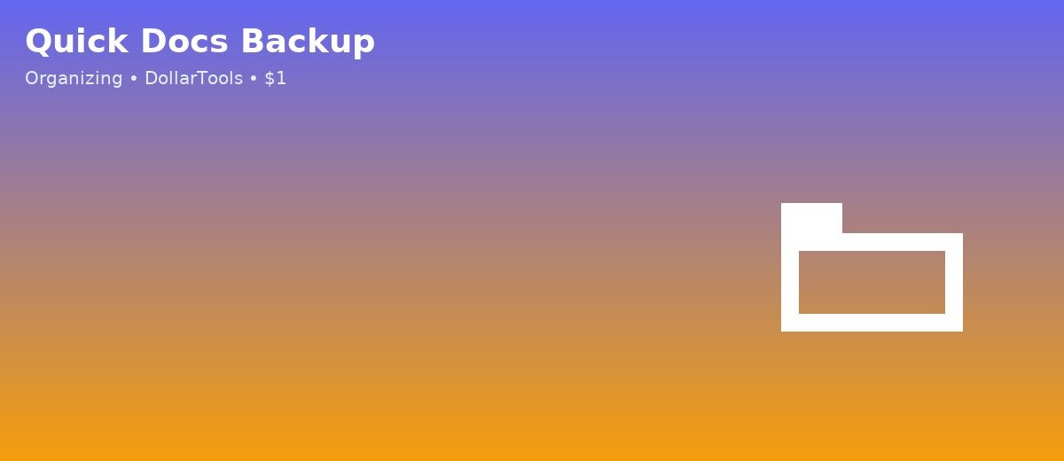Quick Docs Backup banner
