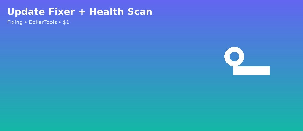 Update Fixer + Health Scan banner